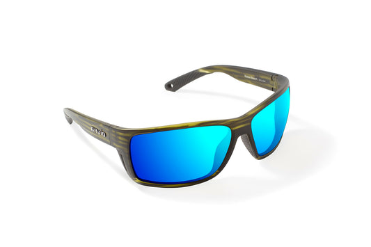 Green Stripe Matte + Blue Mirror Lens